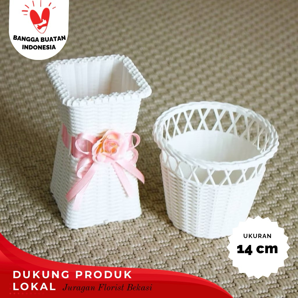 sg VAS ROTAN TINGGI vas bunga pot bunga rotan vas buga rotan / pot tanaman / bunga hias