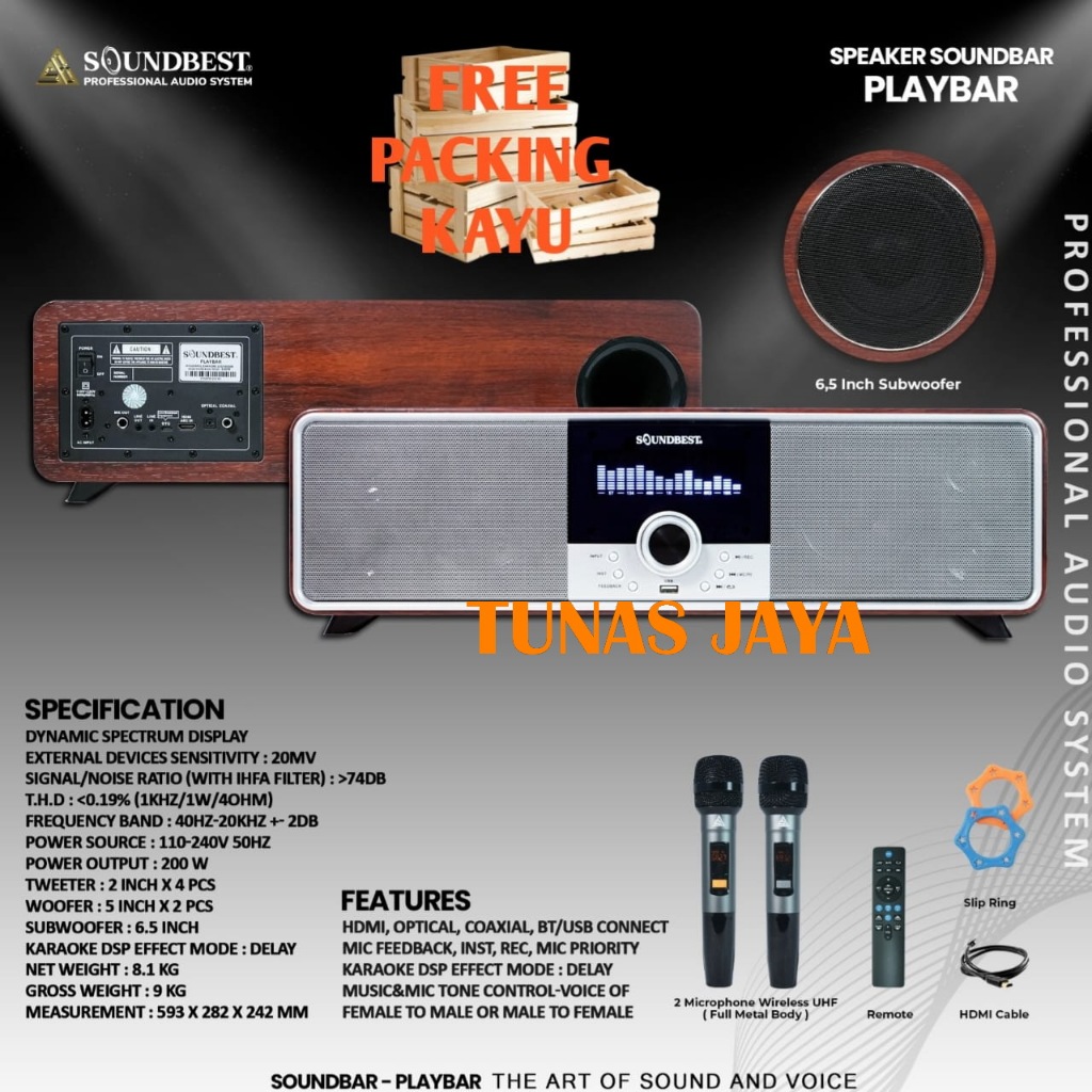 Soundbar Soundbest Playbar Original With Bluetooth