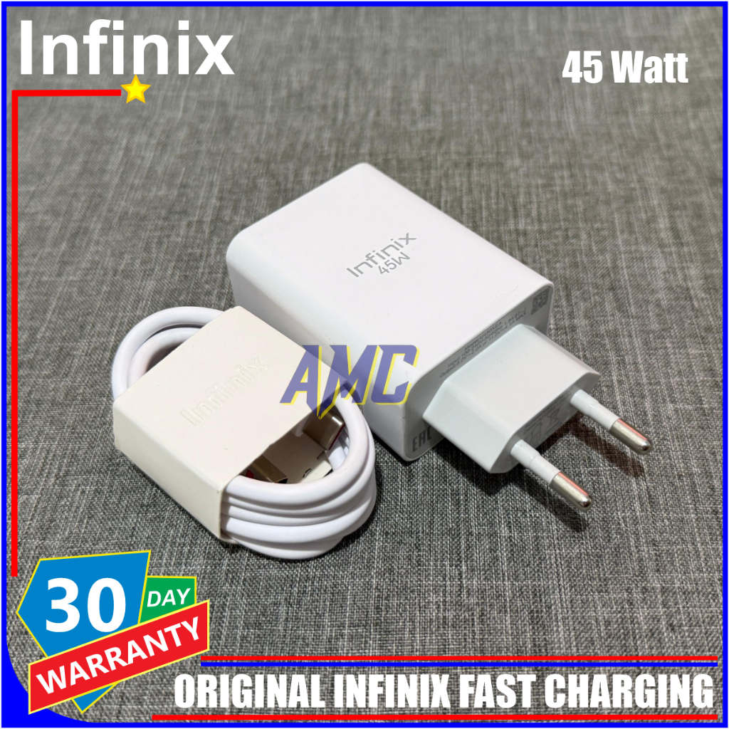 CHARGER INFINIX GT 10 PRO GT 20 PRO GT 30 PRO ORIGINAL FAST CHARGING TYPE C 45 WATT