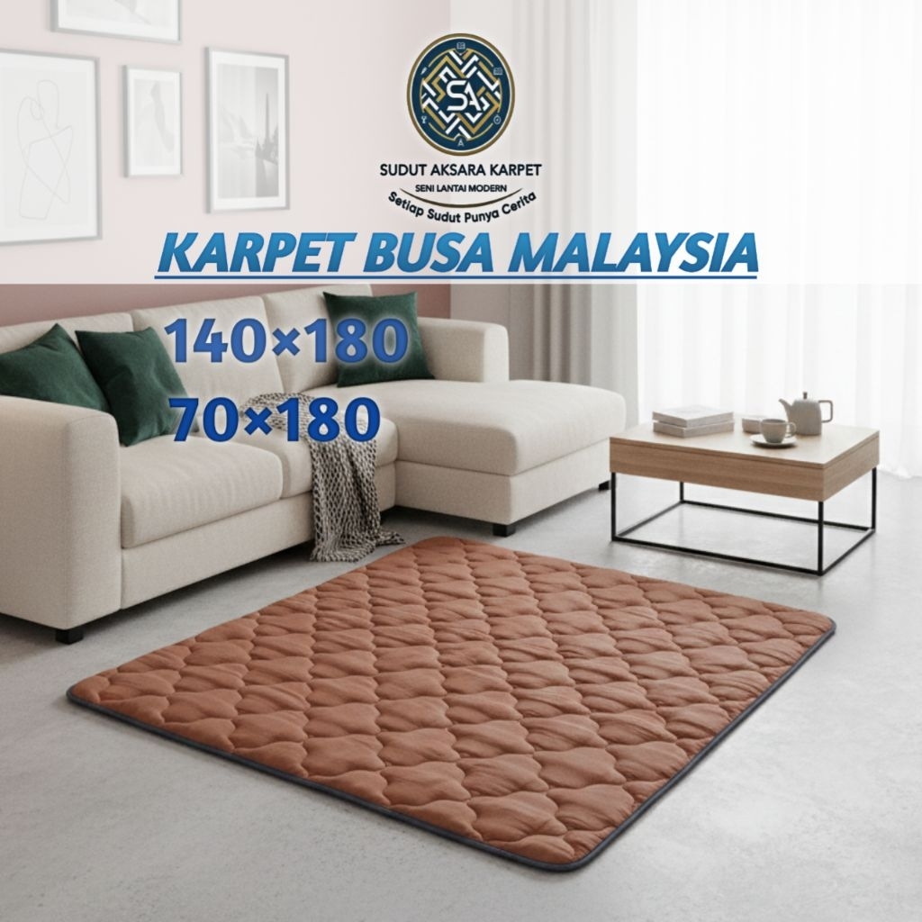 Karpet Busa Malaysia Quilting Motif Polos Aesthetic