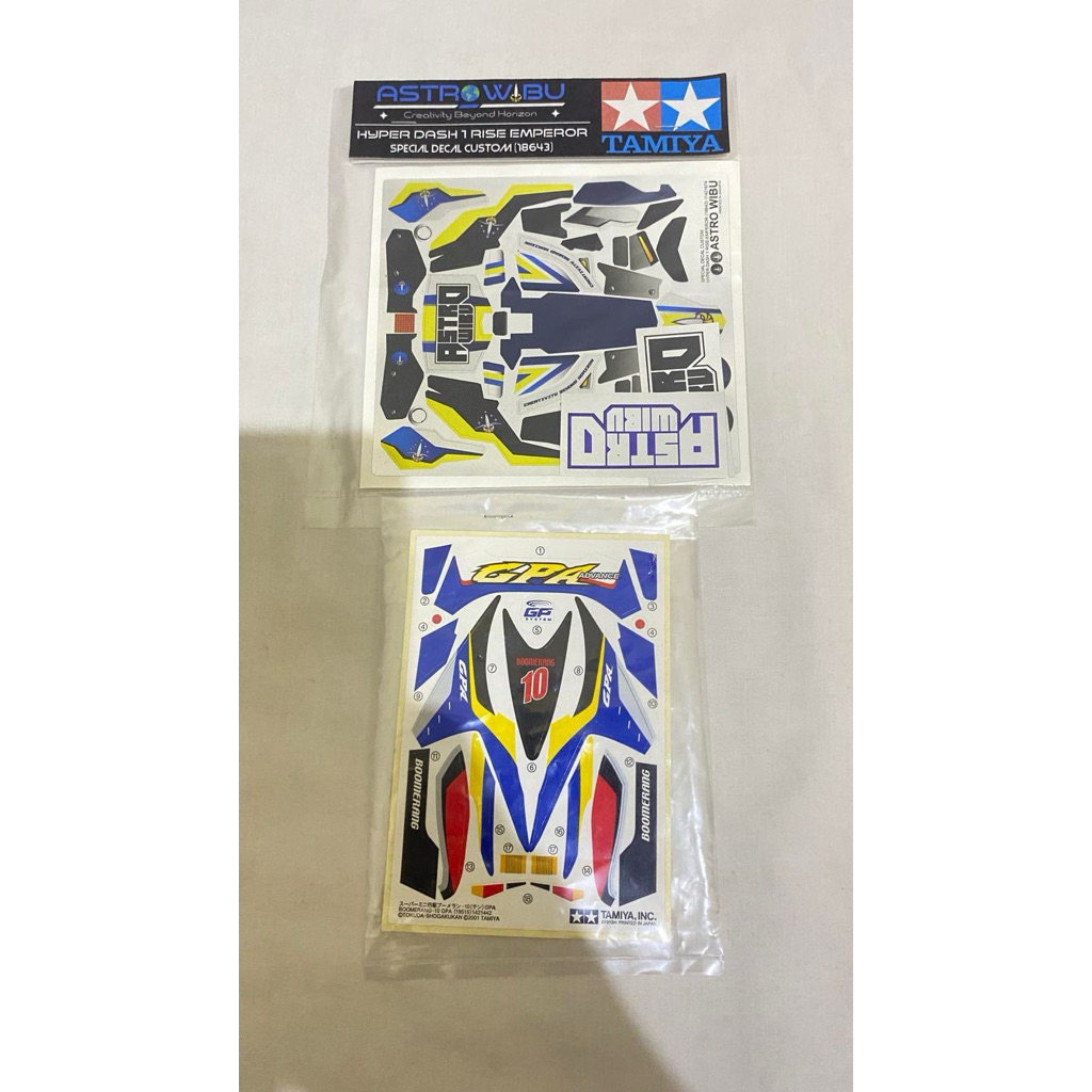 Tamiya Decal Boomerang GPA TZX Red Chassis dan Astro Wibu