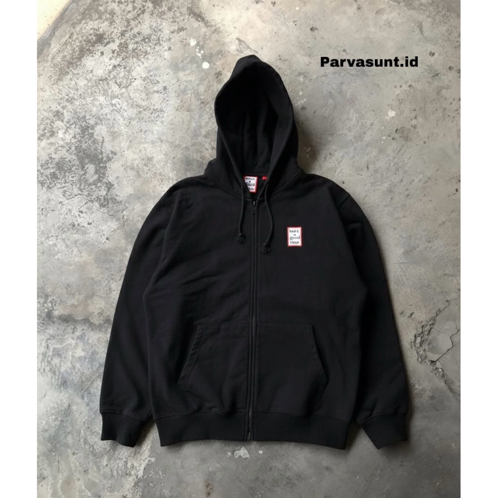 Hoddie Zipper Have a Good Time Black