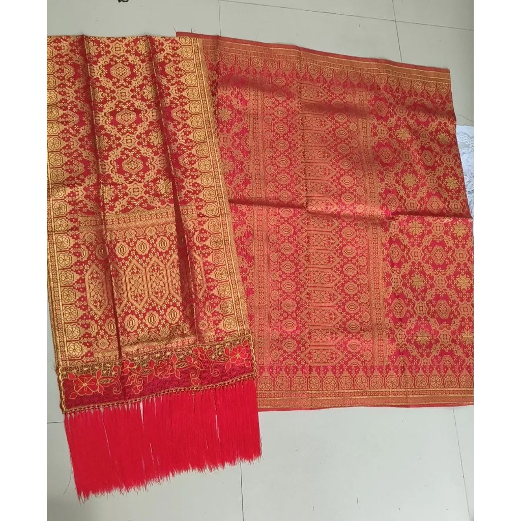songket Palembang special merah gold