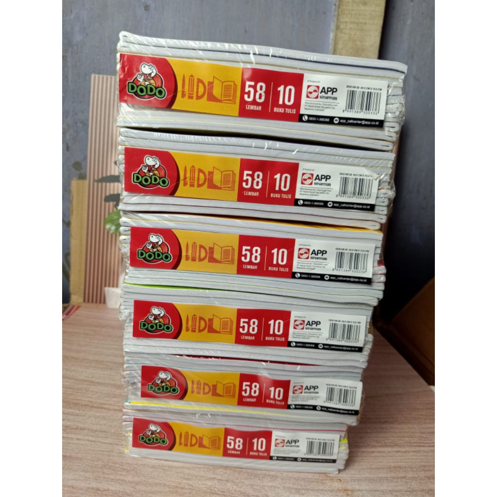 BUKU TULIS MEREK DODO ISI 58 LEMBAR/BUKU TULIS MURAH