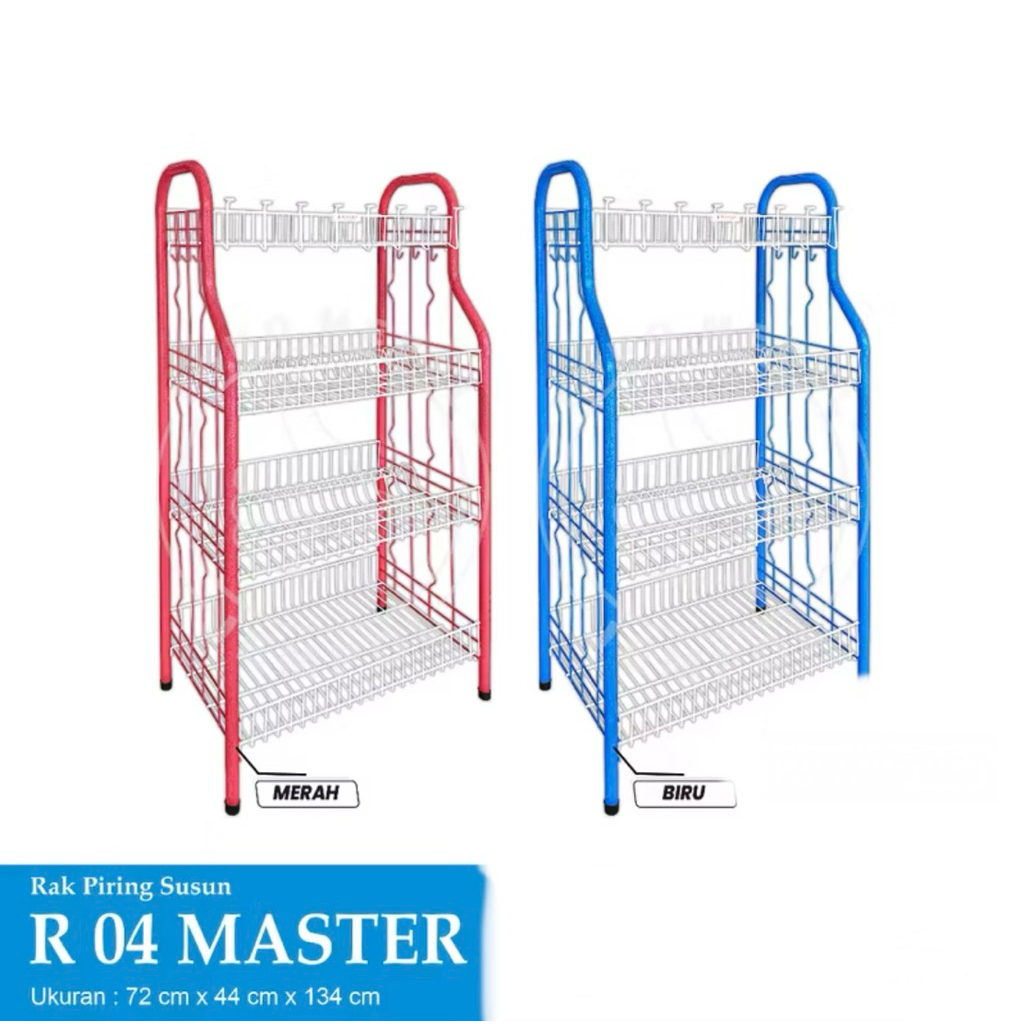Rak Piring Master | R 04 Master | Rak Piring Besi | Tempat Piring | Rak Gelas Rak Panci | Tempat Waj