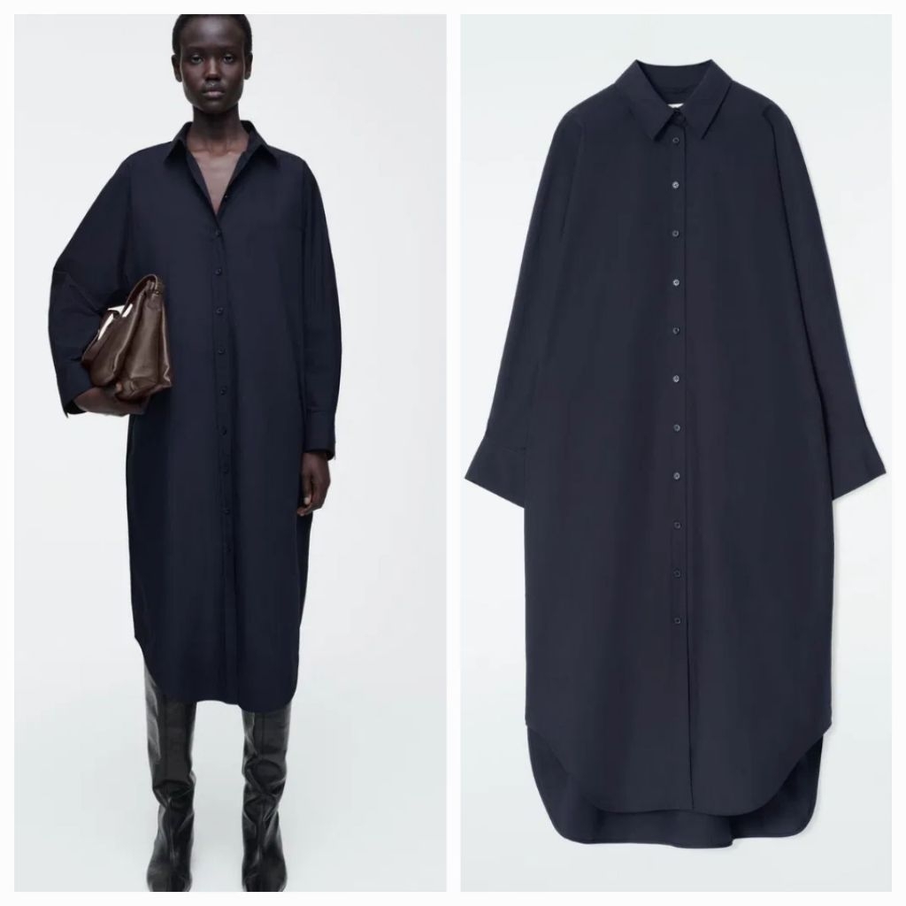 COS Relaxed Cotton Shirt Dress