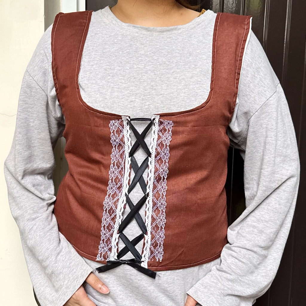 NERISSA — Mills Vest | Rompi Wanita Vintage Cottage - Kamisol - Tanktop - Korset - Outer