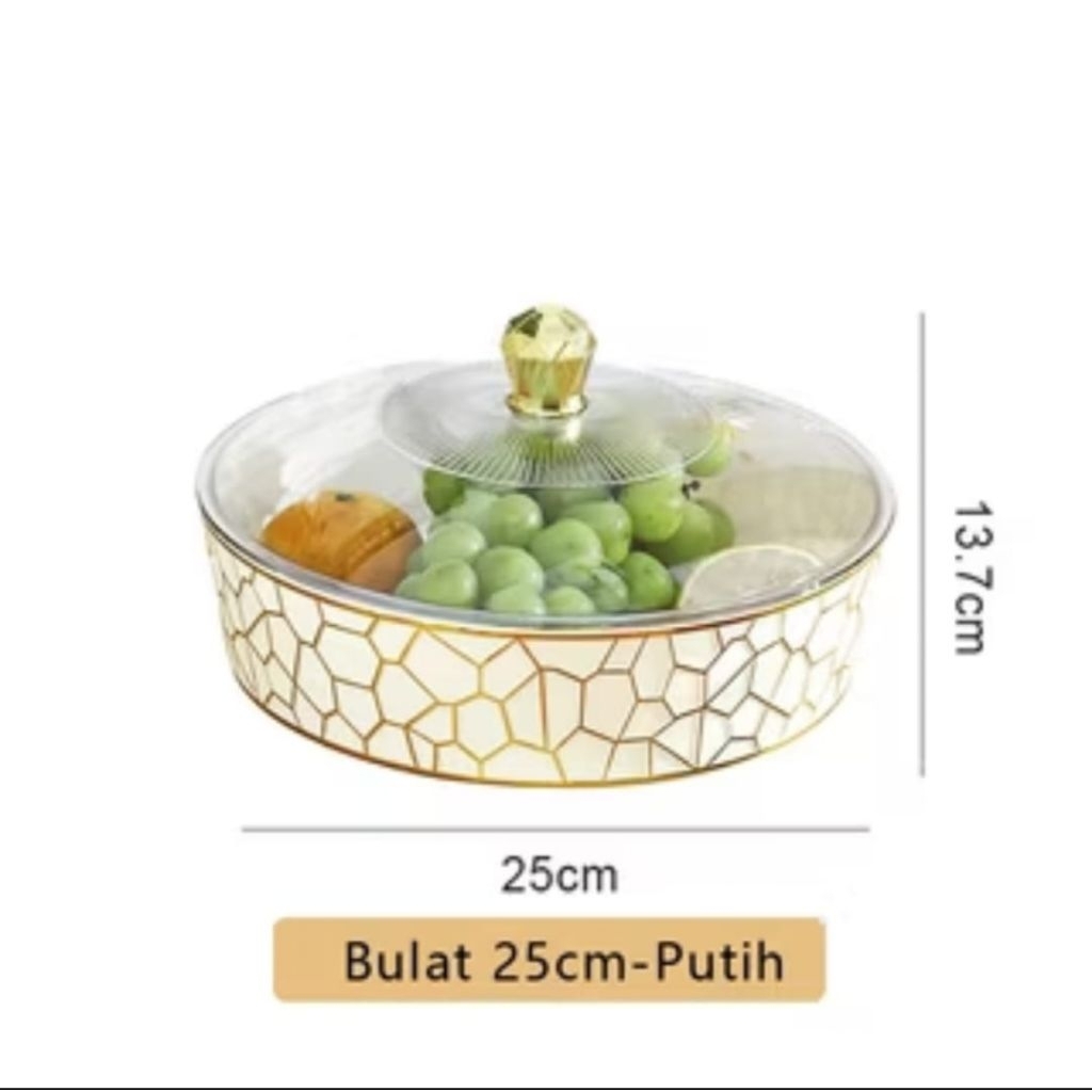 Nampan plastik aesthetic dengan tutup nampan buah dan kue