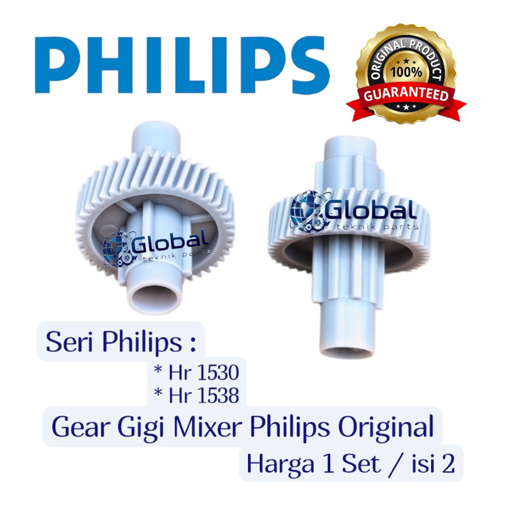 Gigi Mixer Philips Hr 1530 Original Set 2 Pcs - Gear Mixer Philips Cucina
