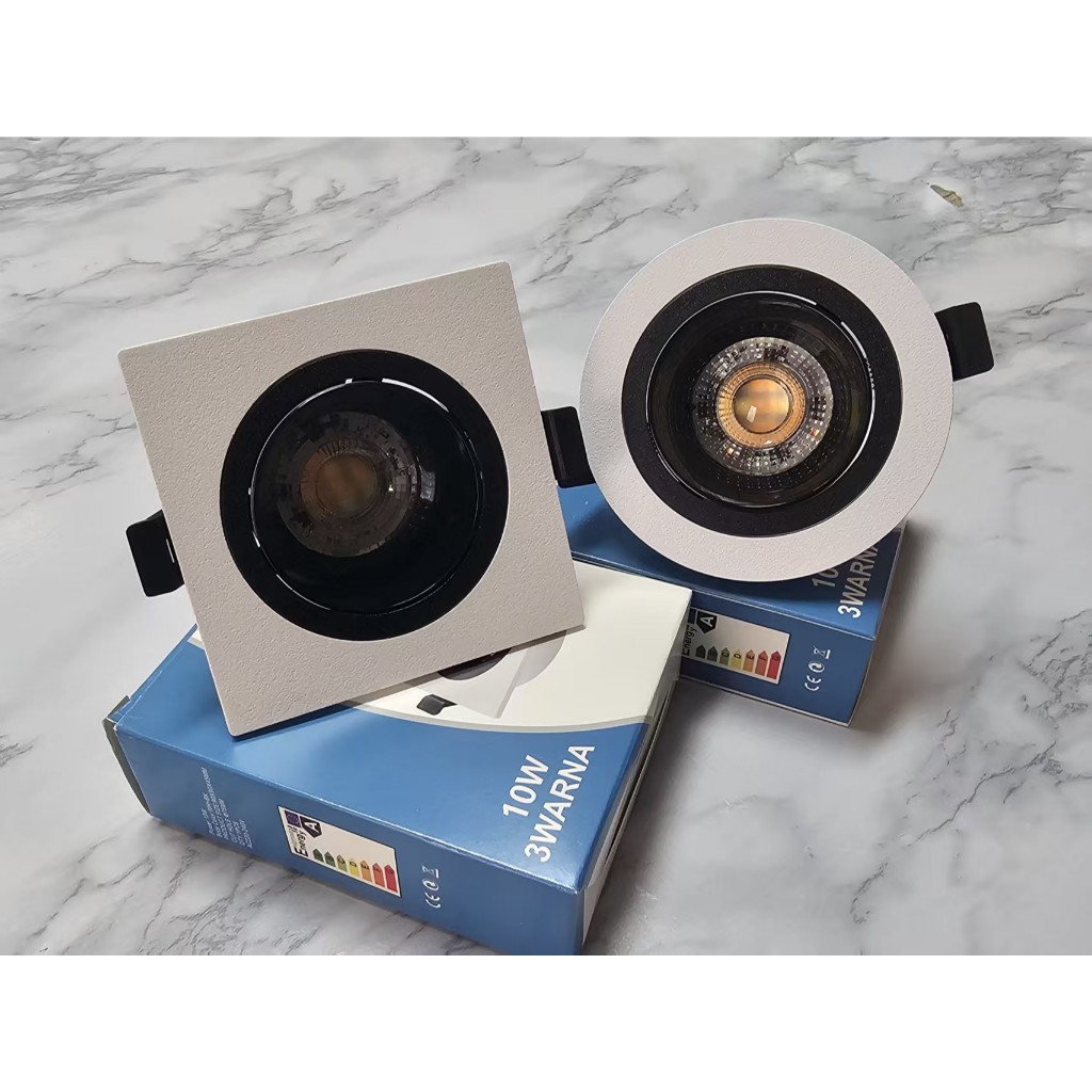 LAMPU DOWNLIGHT LED 3 WARNA10WATT/  PUTIH KUNING WARMWHITE /PANEL LED/LAMPU PLAFON