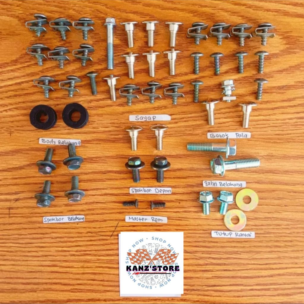 Baut Satria FU 150 Fullset / Baut Body Satria FU Lengkap