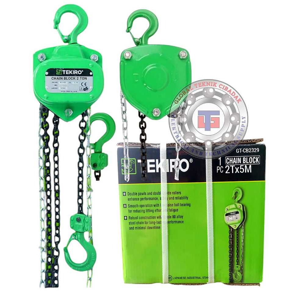 Chain Block Tekiro 2 Ton x 5 Meter Takel 2 Ton X 5 Meter - Kerekan Katrol 2 Ton x 5 Meter