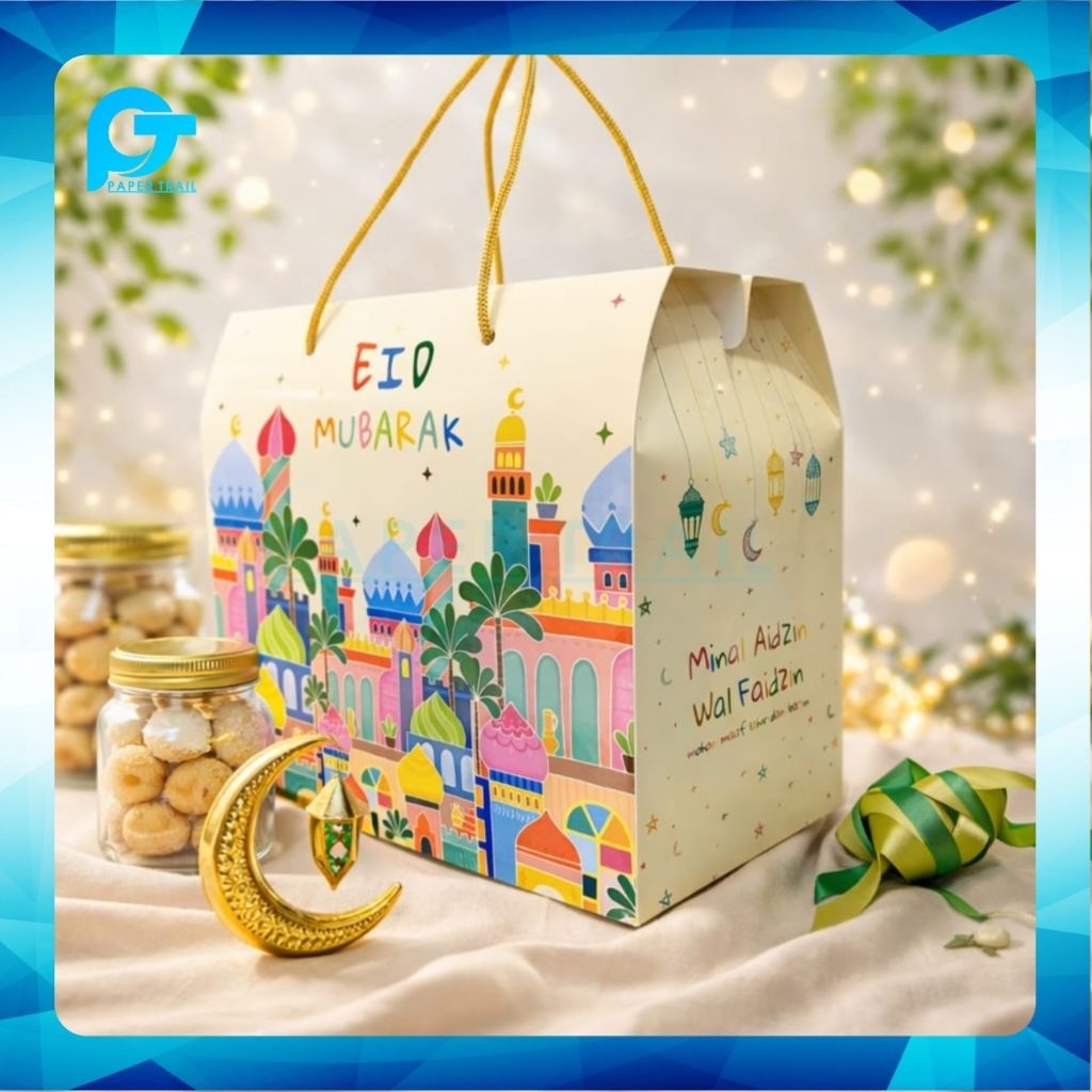 Box Hampers Lebaran Paperbag Lebaran / Box Hampers Edisi Lebaran Gable Box Souvenir Hampers Lebaran