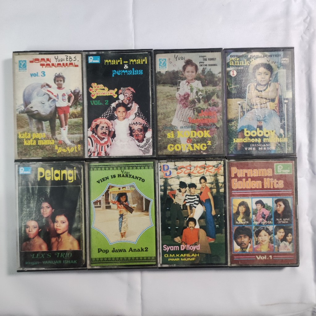 Kaset Pita Indonesia Jadul Vintage Dangdut Pop Melayu Cassette Purnama Lexs Trio Joan Tanamal Syam D