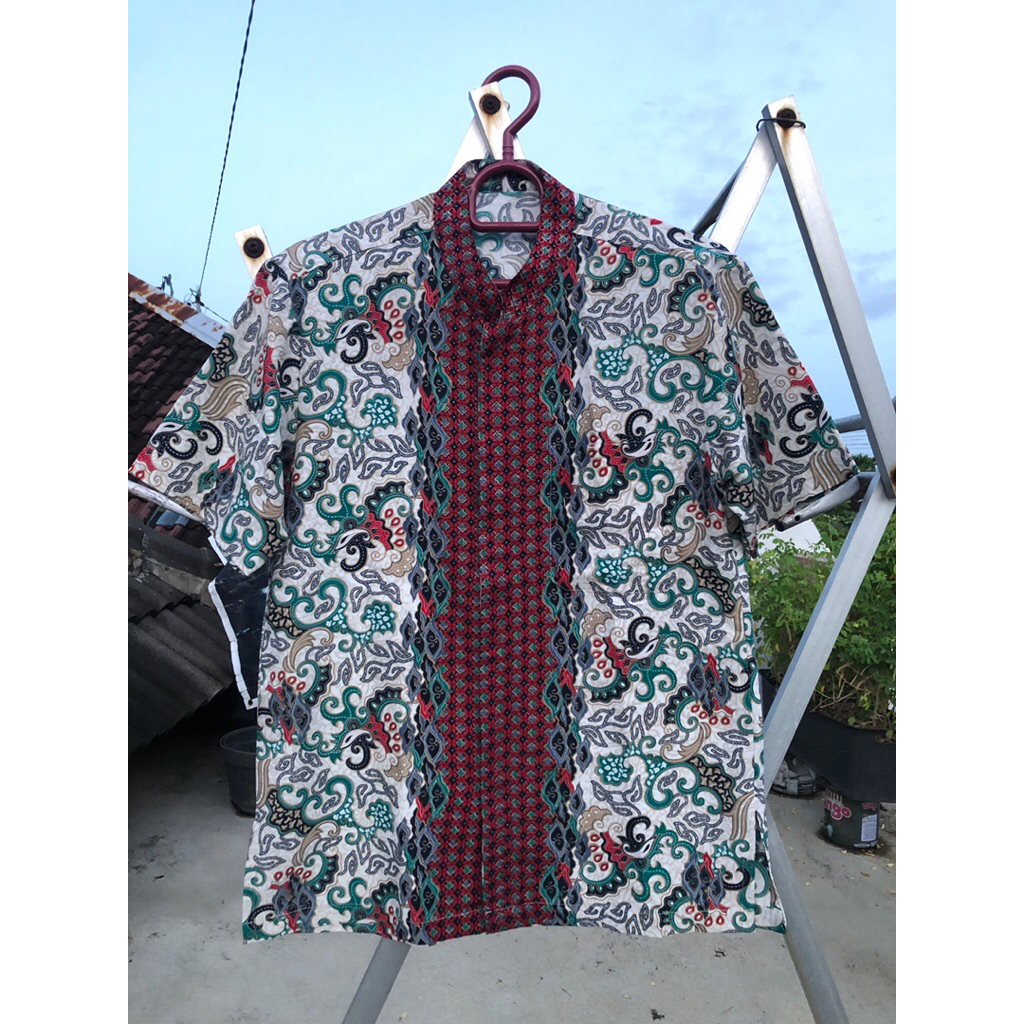 Kemeja Batik Lengan Pendek Preloved kemeja batik preloved kemeja batik second bekas kemeja batik bek