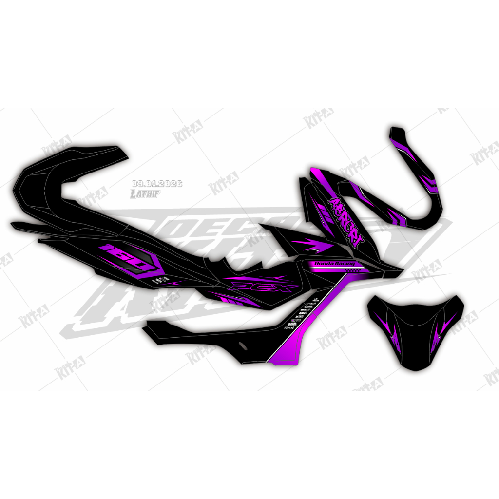 Decal pcx 160 2025 Dekal Stiker Sticker Striping Motor Honda pcx 160 2025 keren