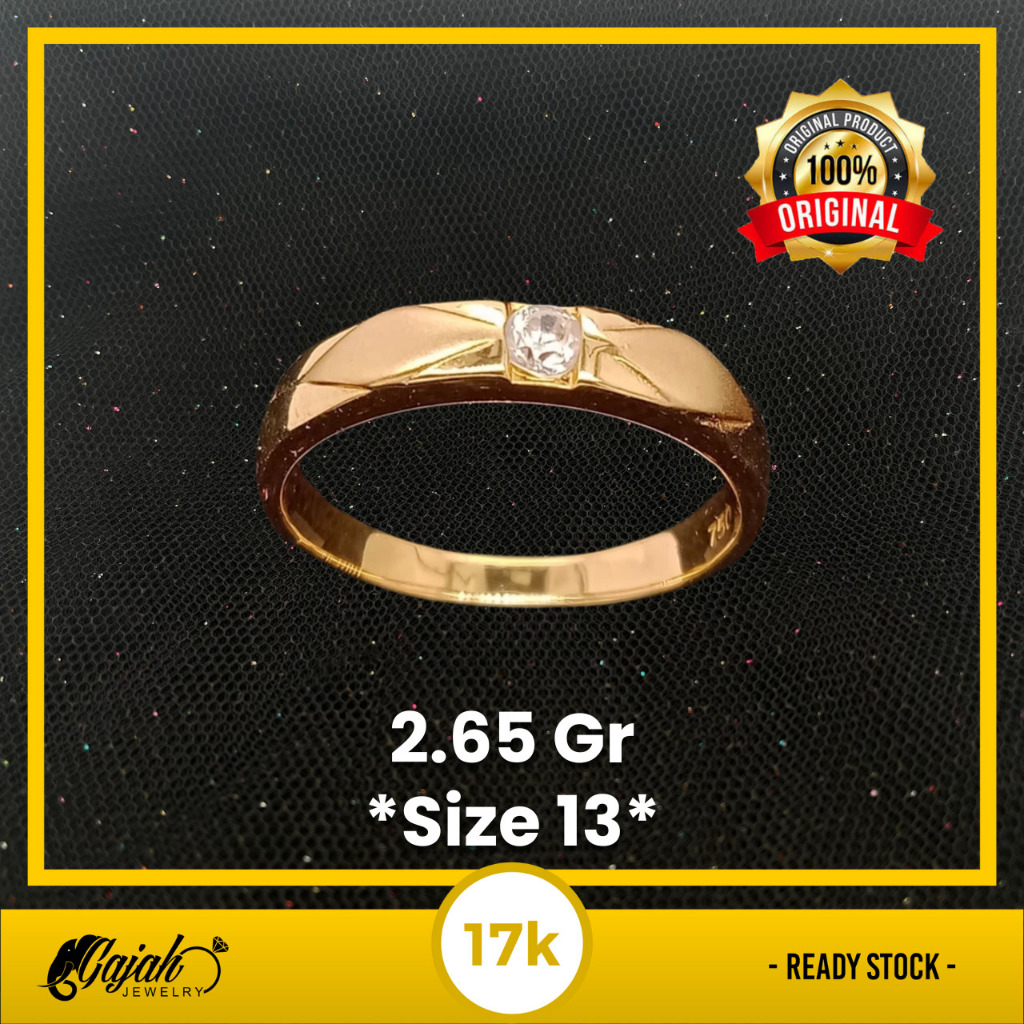 Cincin Emas 17K - Toko Emas Gajah - 2.65 Gram 2679