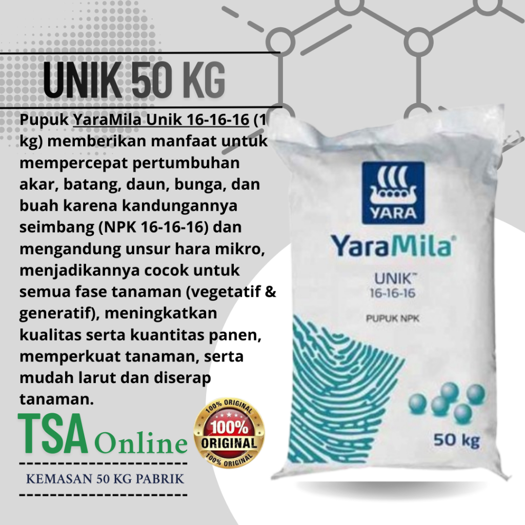 PUPUK YARAMILA UNIK KEMASAN 50 KG ORIGINAL PABRIK