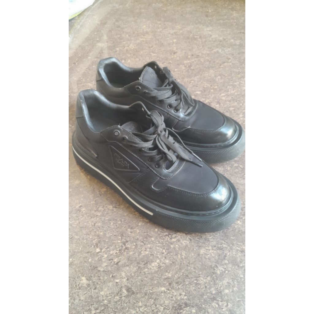 Leather Sneakers Prada Milano Black 43