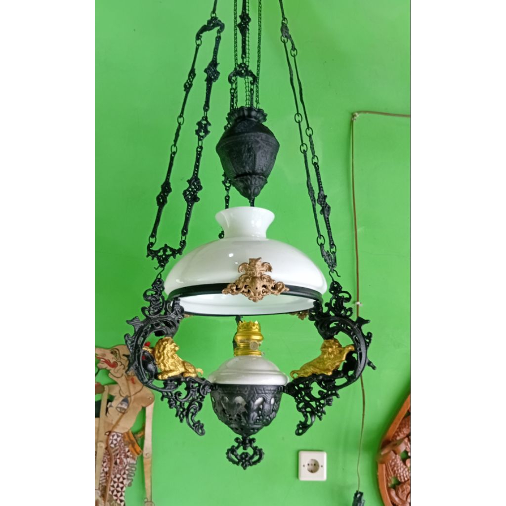 LAMPU GANTUNG ANTIK BESI KUNO DIAMETER 35
