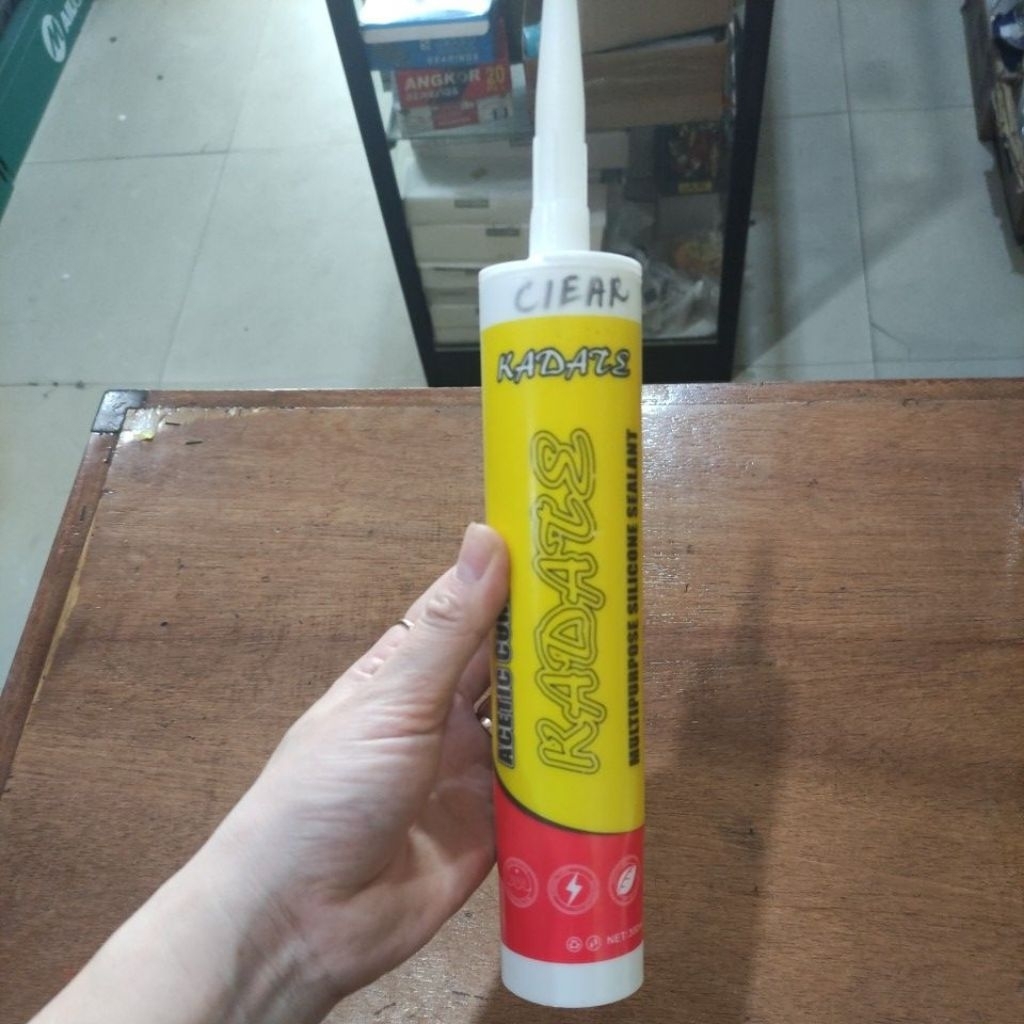 Lem Kaca Bening/clear lem super silicone /lem silikon tembak bening 300ml ( LEM KACA WARNA BENING )