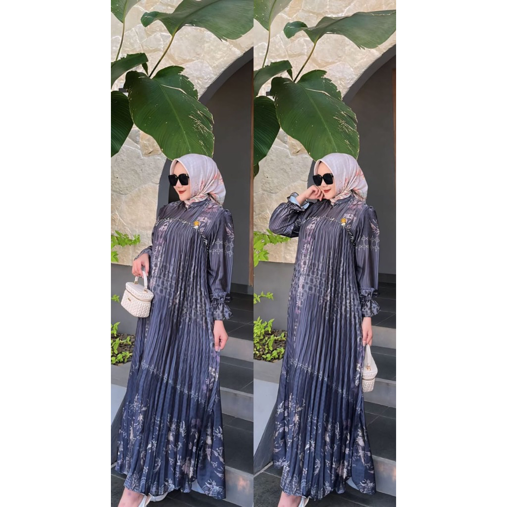 ALUNA DRESS POLOS WANITA MIDI DRESS