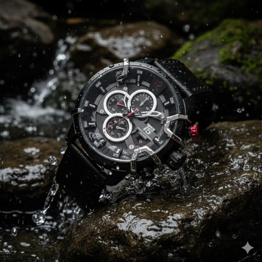 JAM TANGAN PRIA T5 3815 LEATHER FULLSET ORIGINAL A