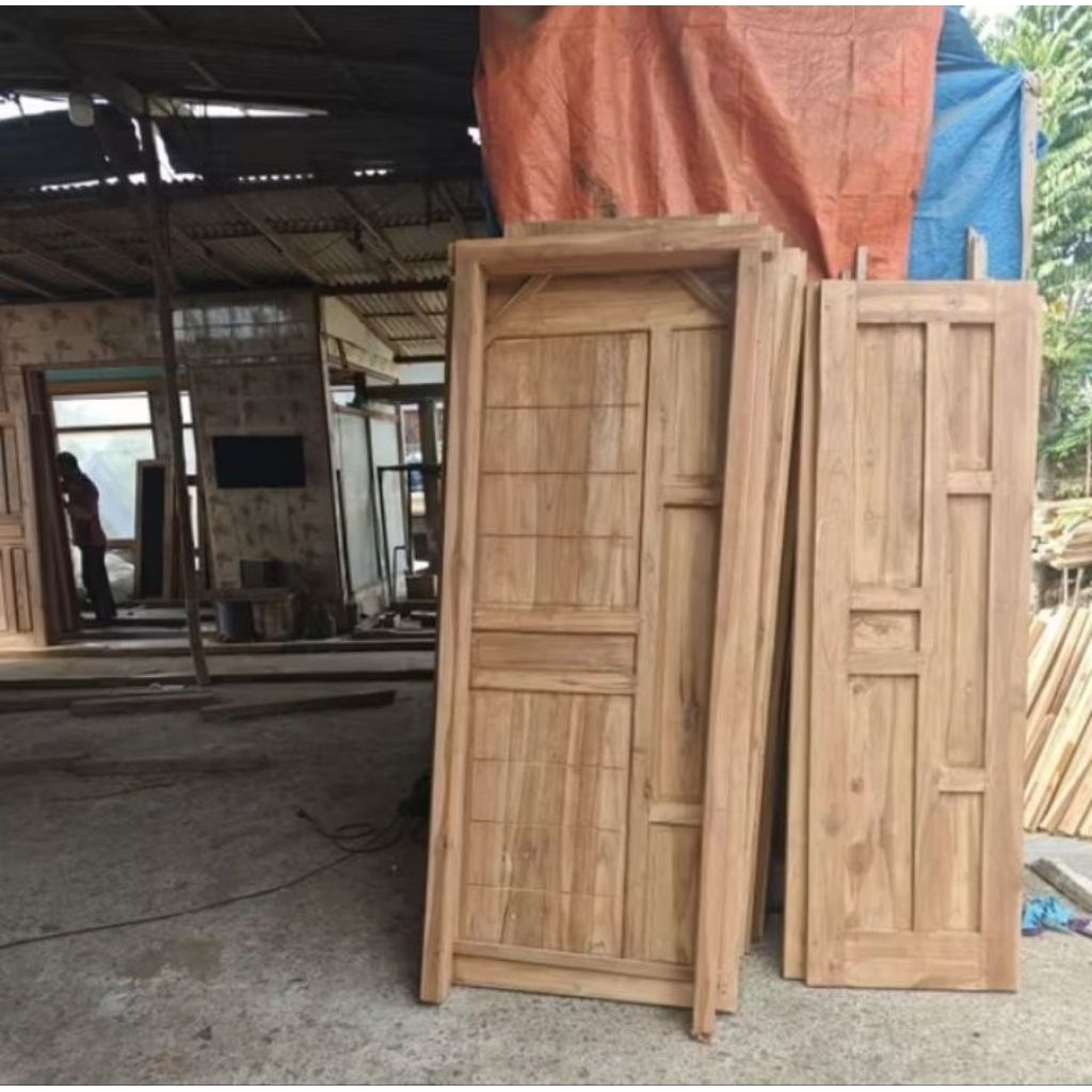 pintu plus kusen kayu jati