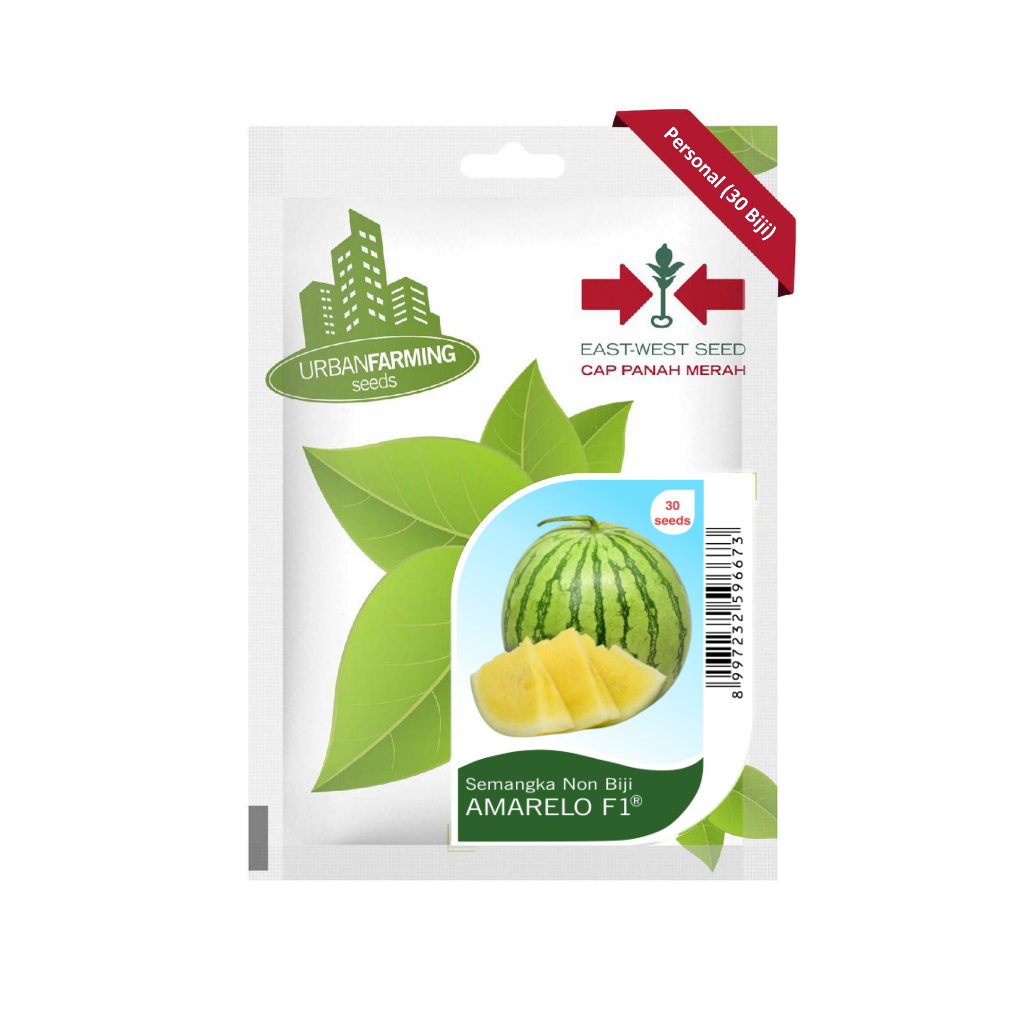 Cap Panah Merah - Benih Semangka Kuning NonButir Amarelo F1 Cap Panah Merah Isi 30 Butir