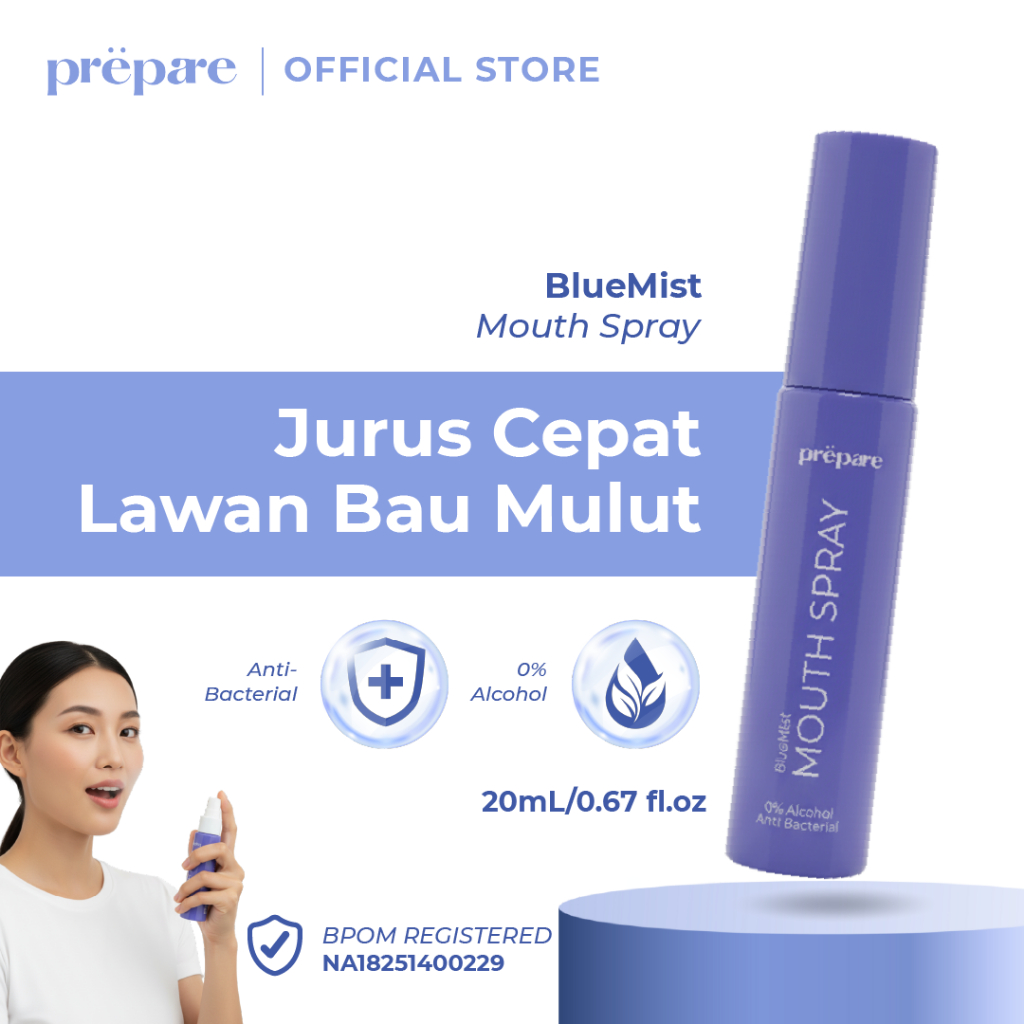 Prepare Mouth Spray Bau Mulut Spray Bau Mulut Praktis Pengharum Mulut Penyegar Nafas Mulut Wangi Hal