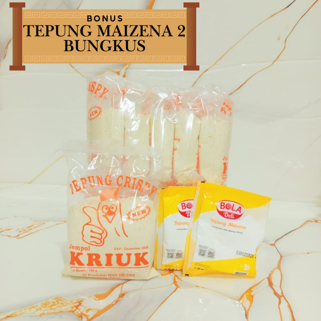 Tepung Bumbu Serbaguna Crispy 1,2 Kg (Isi 10 Bungkus) Untuk Ayam Jamur Udang Tahu Tempe Crispy