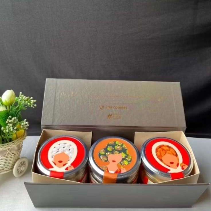 hampers bok isi 3jar kueh kering premium ina cookies jakarta selatan