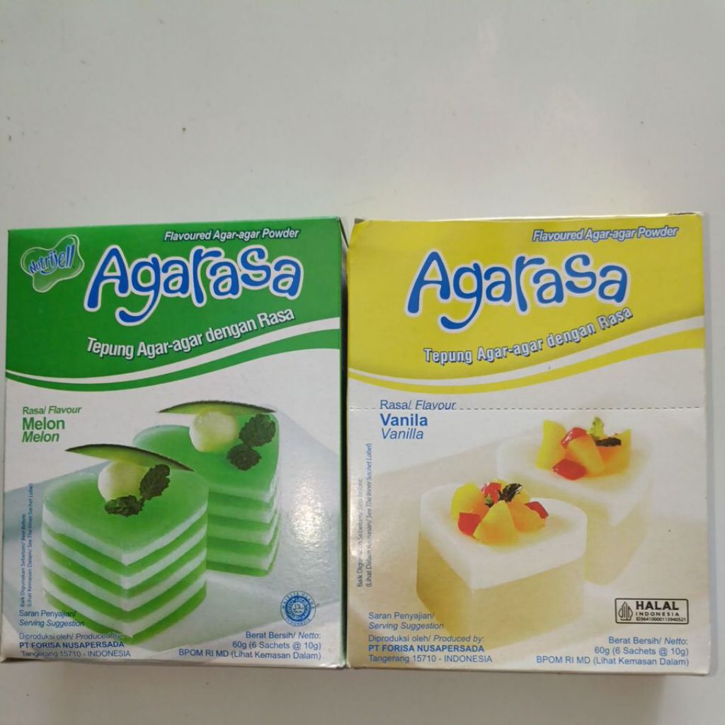 Agarasa Nutrijell Melon, Strawberry,Vanilla 1 box