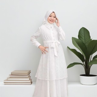 Gamis Brokat Elegan Padma Remaja Adem Mewah Anak-Anak