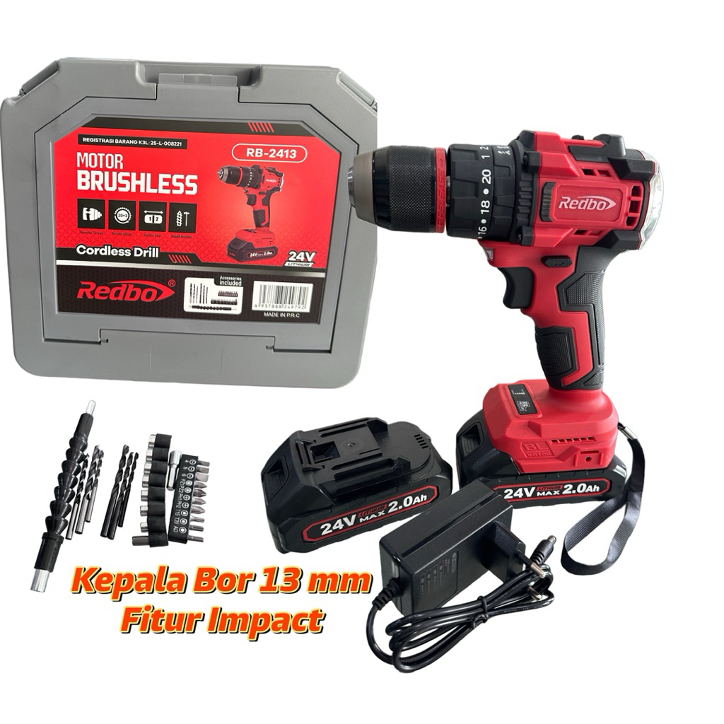 REDBO cordless impact drill 24v cordless dril 16v rb-2410 rb-1610 bor baterei batre cordless redbo b