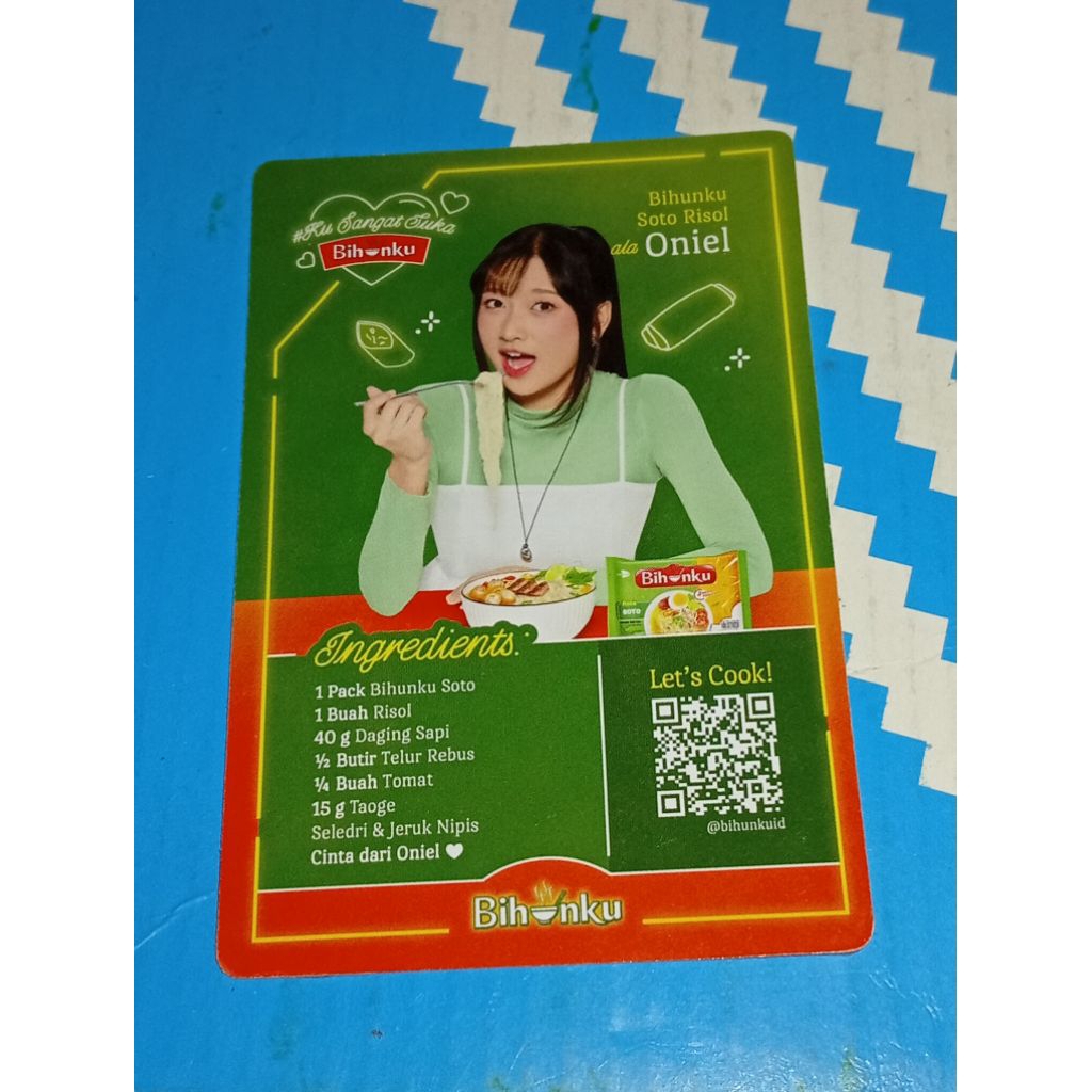 Photocard Oniel Jkt48 bihunku
