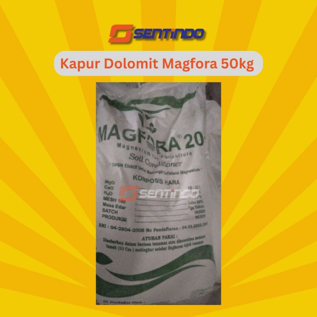 Kapur Dolomit 50Kg - Kapur Mineral Alami untuk tambak dan pertanian - Penetral Keasaman Tanah dan Ai