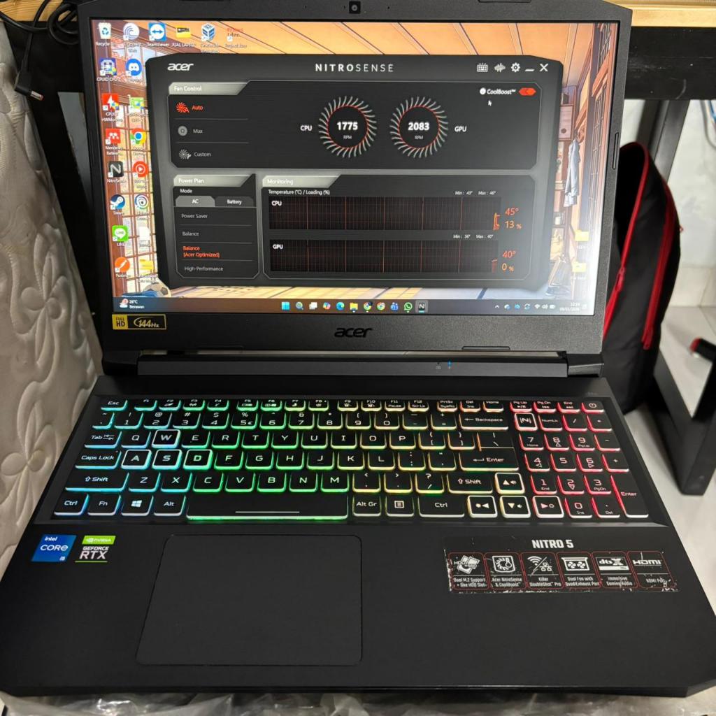 Acer Nitro 5 AN515-57-58UZ i5-11400H RAM 16GB 512GB RTX 3050 Second