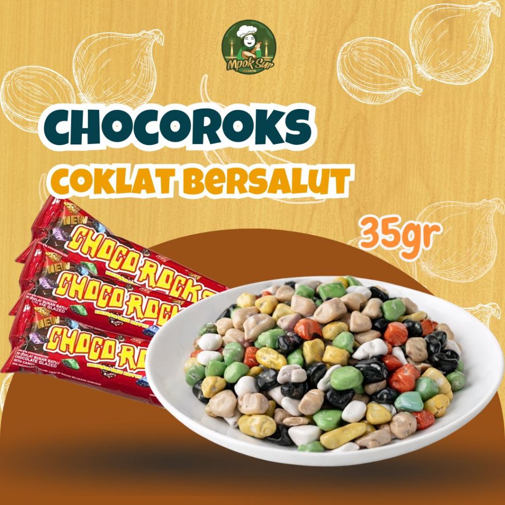 Chocorocks Permen Coklat Bersalut Permen Coklat Batu Arab 35gr