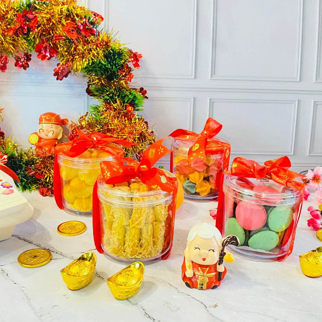 CNY 2026/Imlek/Hampers/Parcel/Peace Box Of 4 jars/Imlek 2026/Kue Imlek