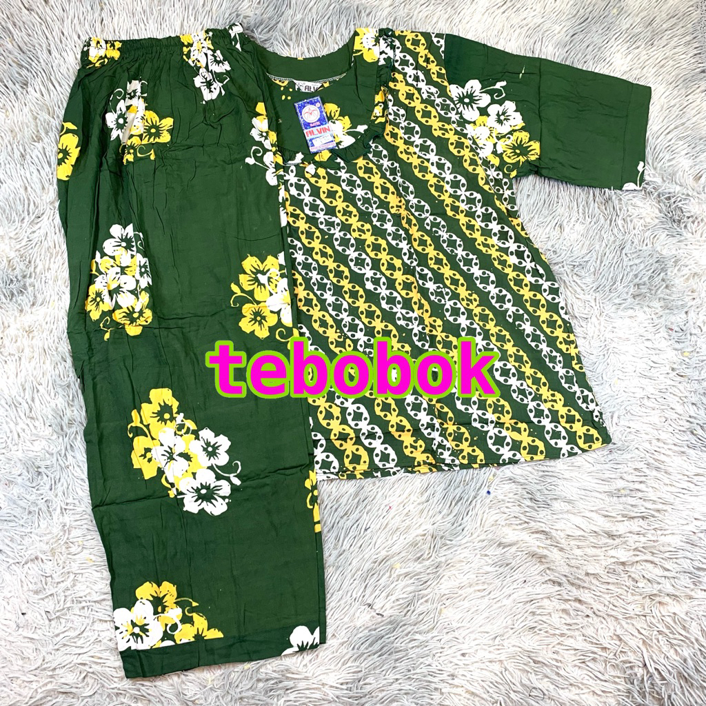 Batik Alvin Jumbo - Stelan CP Jumbo Lengan 3/4 Batik Alvin | Stelan Batik Alvin Jumbo