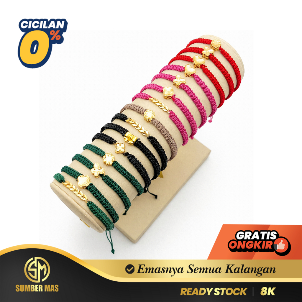 GELANG TALI EMAS VIRAL FASHION 8K - SUMBER MAS