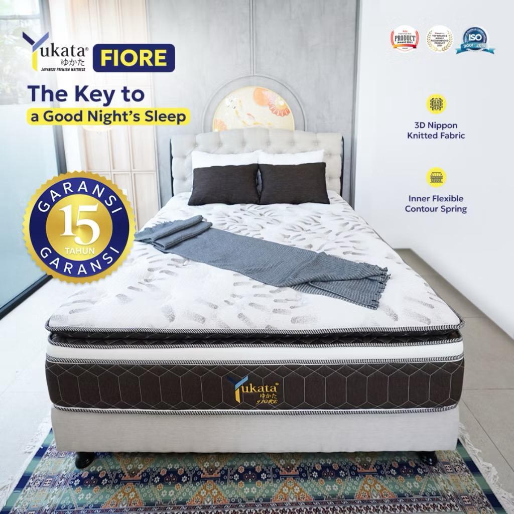 Kasur Spring Bed YUKATA FIORE Tebal 38 cm | Springbed 100x200–200x200