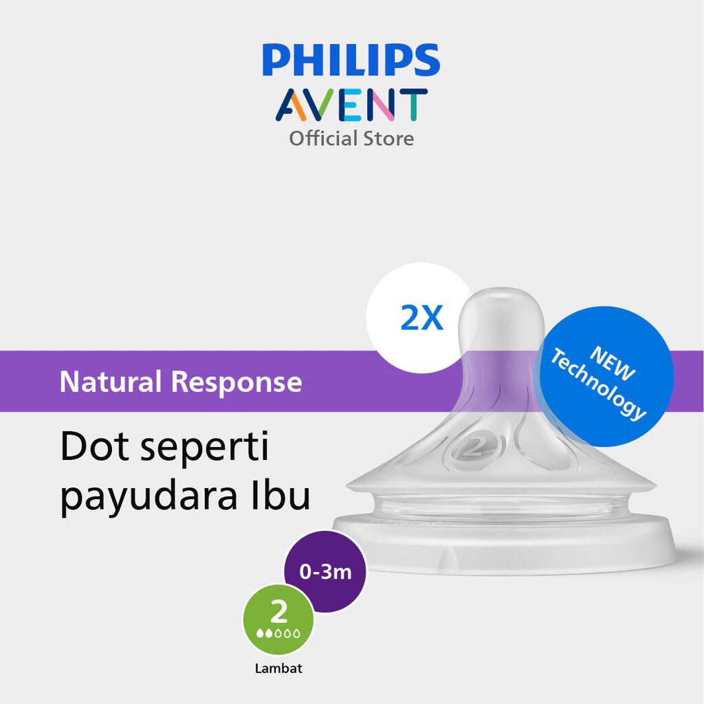 Philips Avent - Dot Bayi Botol Susu - Natural Response