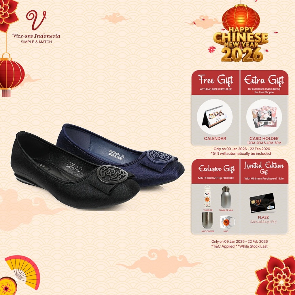 Vizzano Shoes Sepatu Flatshoes Wanita Design Lexia