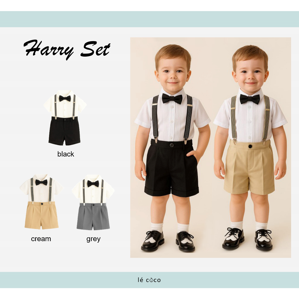 Lecoco Harry Set - Baju Set Anak Laki-Laki - Setelan Formal Pesta Party Graduation Wisuda Birthday U