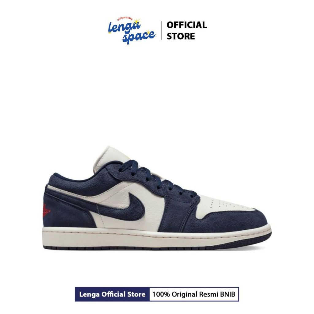 Sepatu Sneakers Pria Air Jordan 1 Low SE - Obsidian (IO7448-400) Original