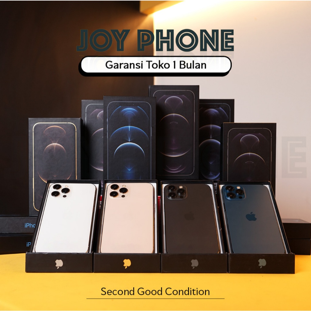 (SECOND) IPHONE 12 PRO 128GB/256GB/512GB JOYPHONE GARANSI UNIT 1 BULAN