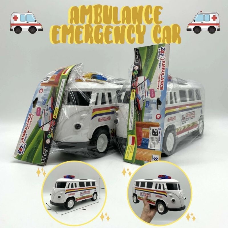 Mainan Mobil Ambulance Jumbo Tarik Dorong Anak