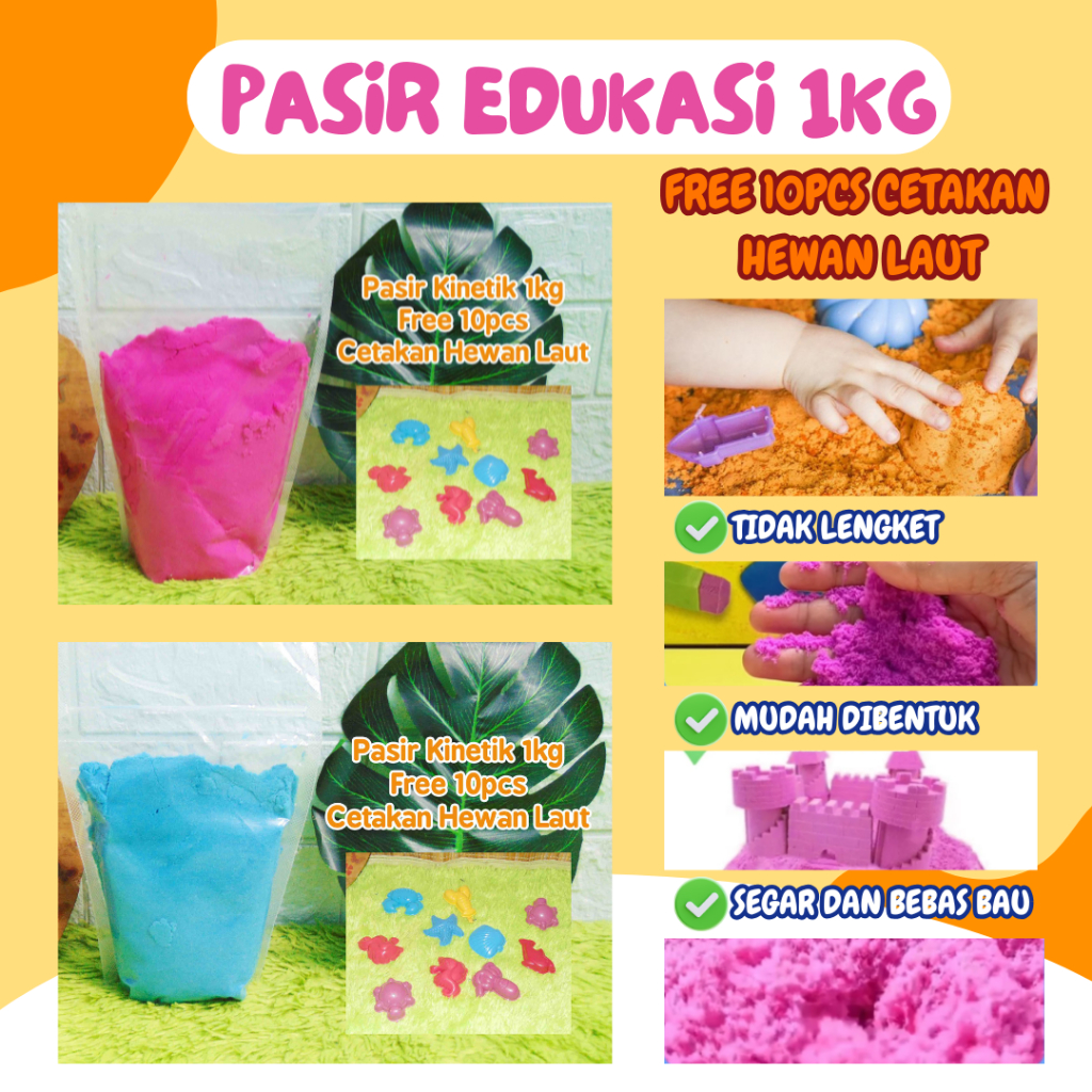FREE 10 CETAKAN HEWAN LAUT PASIR KILOAN EDUKASI 1 KG
